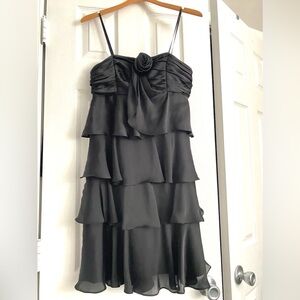 BCBG Black Strapless Layered Y2K Dress